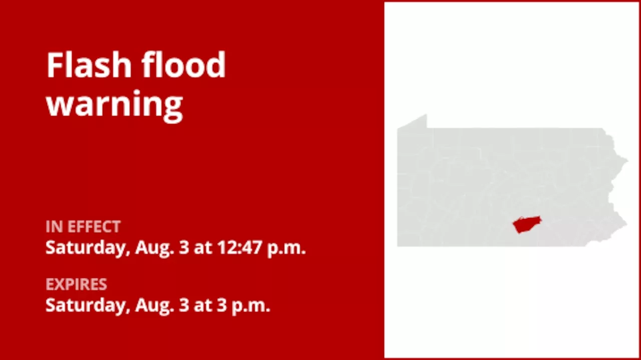 Flash flood warning issued for Cumberland County Saturday afternoon