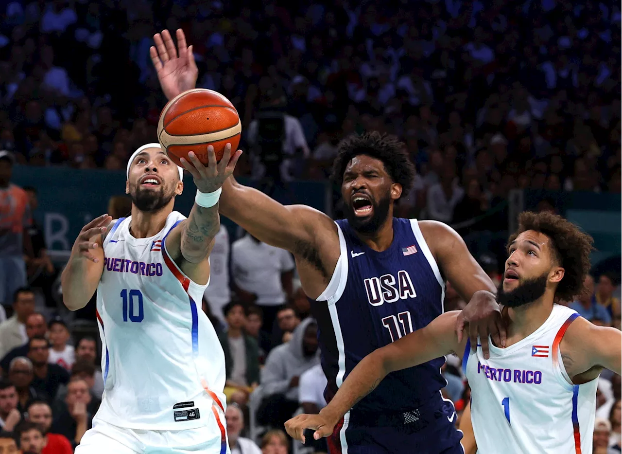 Perfect USA rips Puerto Rico, earns top seed in Olympic basketball KO round