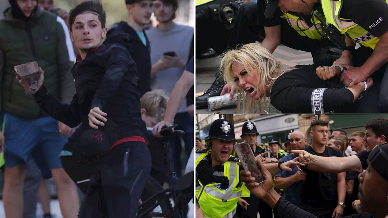 UK protests latest: Officers suffer 'broken nose and jaw'; No 10 warns 'extremists' as violence breaks out