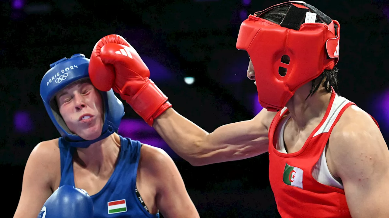 Gender row boxer Imane Khelif WINS Olympics quarter-final showdown and is now guaranteed a medal...