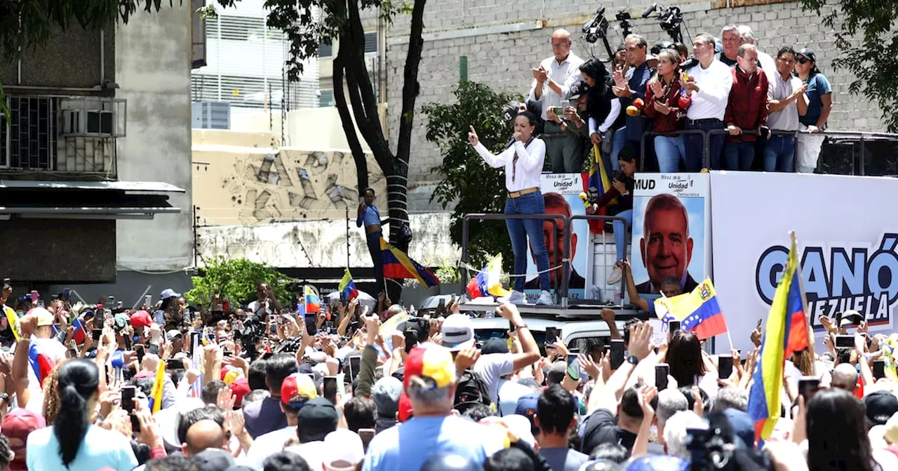  “No tenemos miedo”: María Corina Machado en la multitudinaria marcha en Venezuela