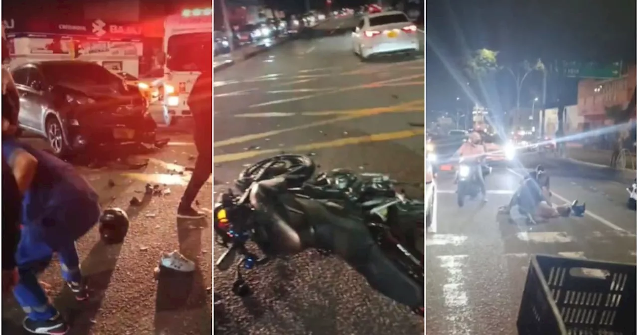 Video: dos personas heridas tras un fuerte accidente de tránsito en la carrera 27 de Bucaramanga