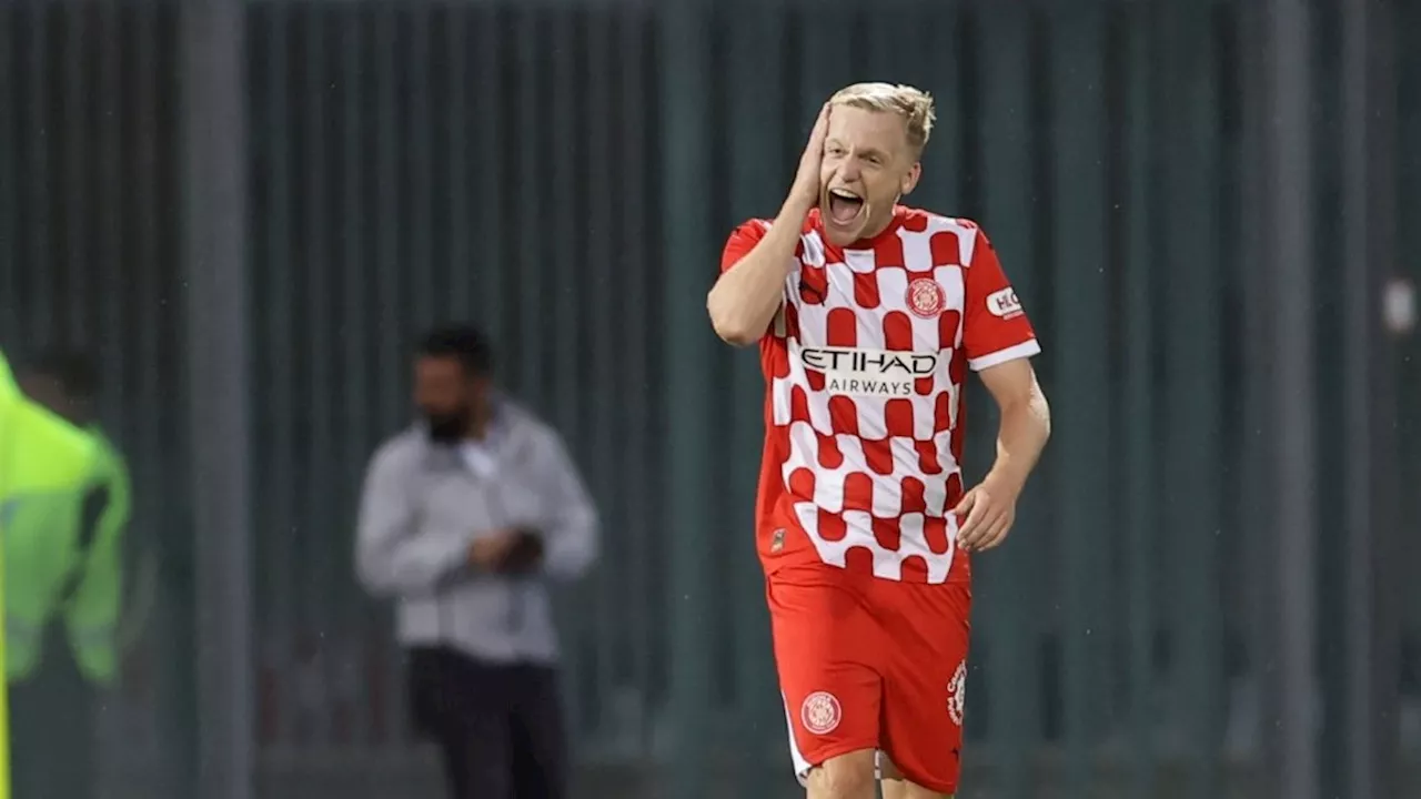 Donny van de Beek maakt eerste officieuze treffer voor Girona in duel met Napoli