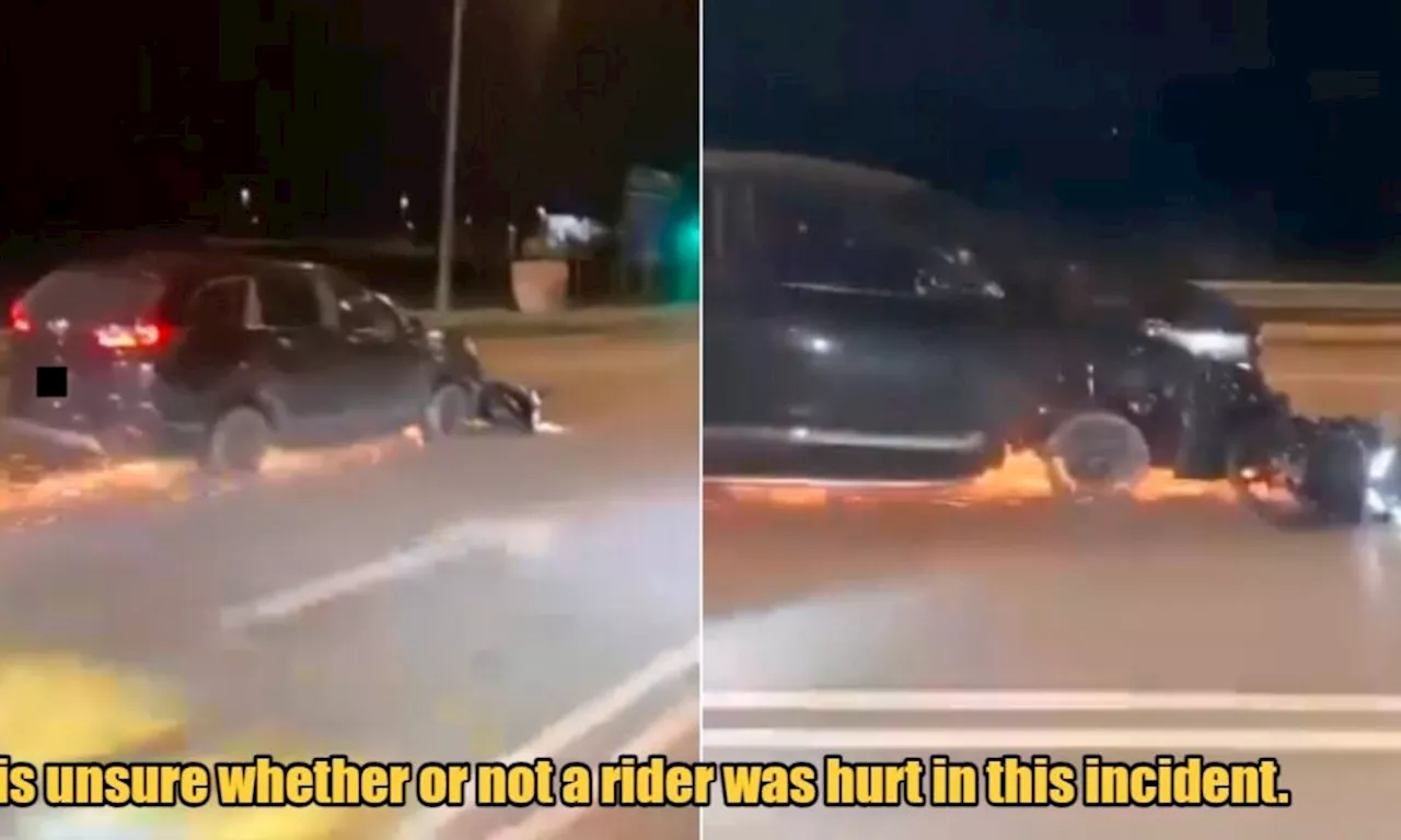 Viral Video Shows Black SUV with No Tyres Speeding & Dragging Motorcycle for 500 Meters in Rawang