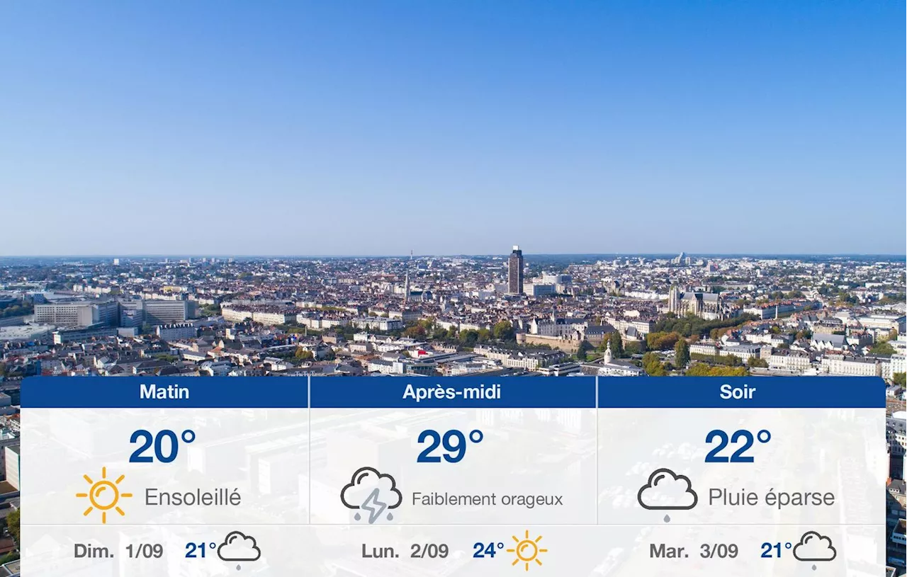 Météo Nantes: prévisions du samedi 31 août 2024