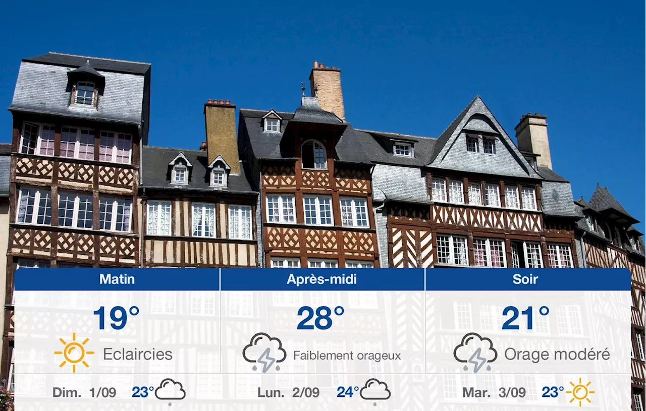 Météo Rennes: prévisions du samedi 31 août 2024