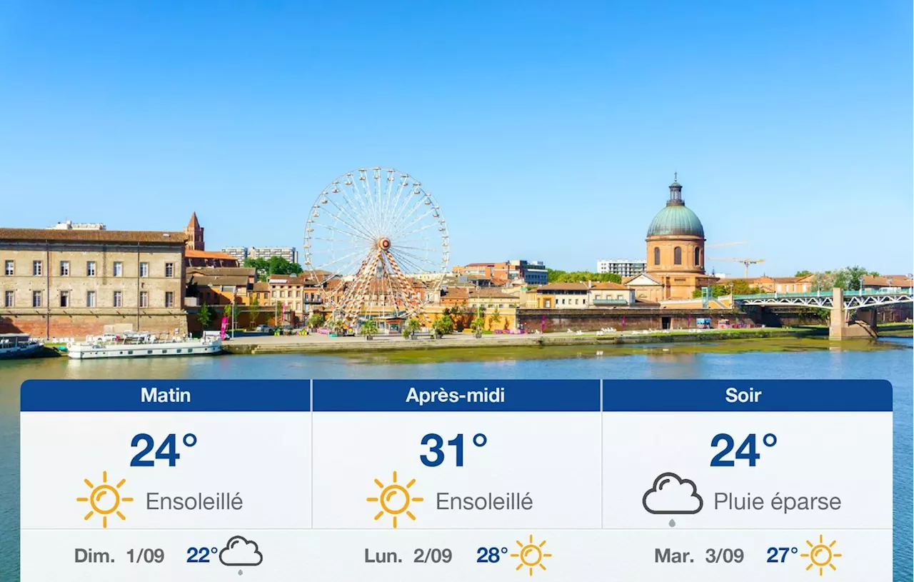 Météo Toulouse: prévisions du samedi 31 août 2024