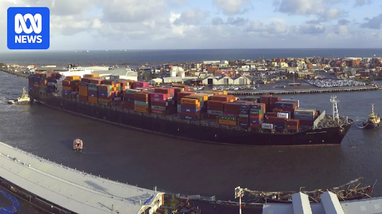 Two injured after STS Leeuwin is hit by large shipping container at Fremantle Port