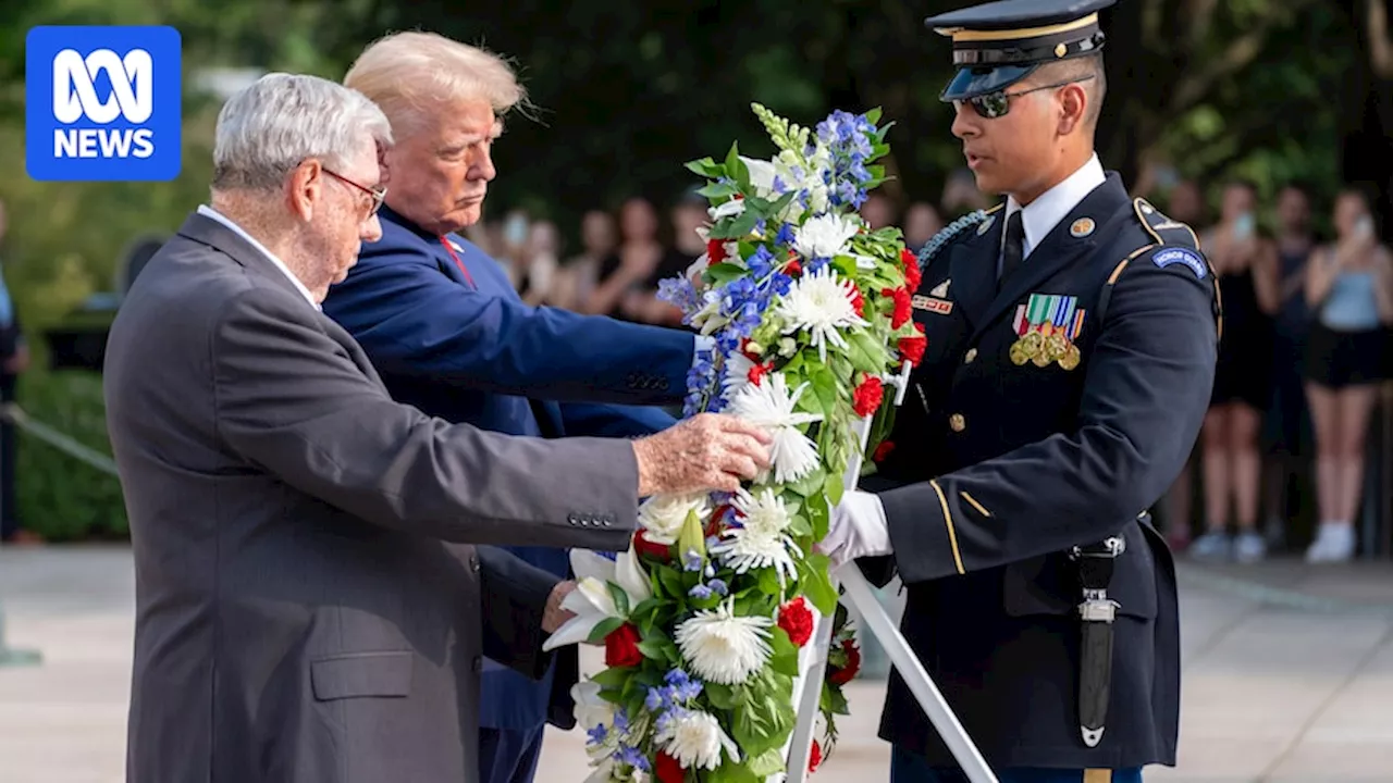 What did Donald Trump do to cause controversy at Arlington National Cemetery?