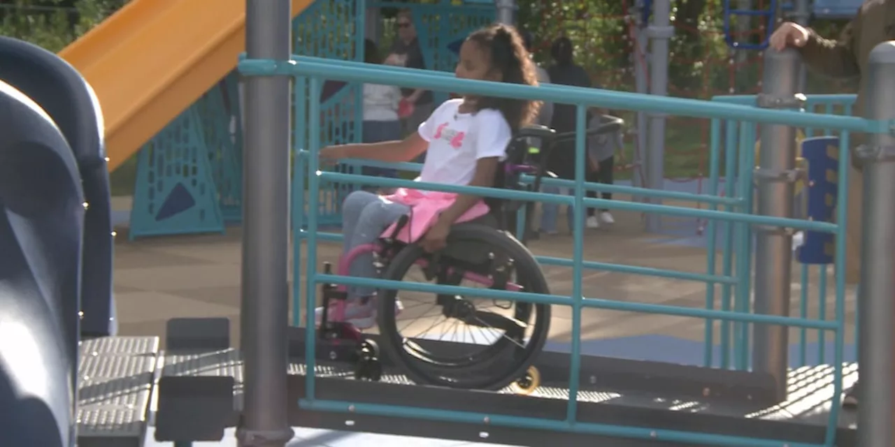New accessible playground at Creekside Park Elementary gives kids with disabilities a chance to play too