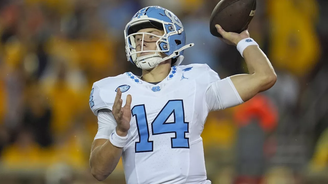 North Carolina QB Max Johnson taken off on cart with knee injury in 3rd quarter at Minnesota