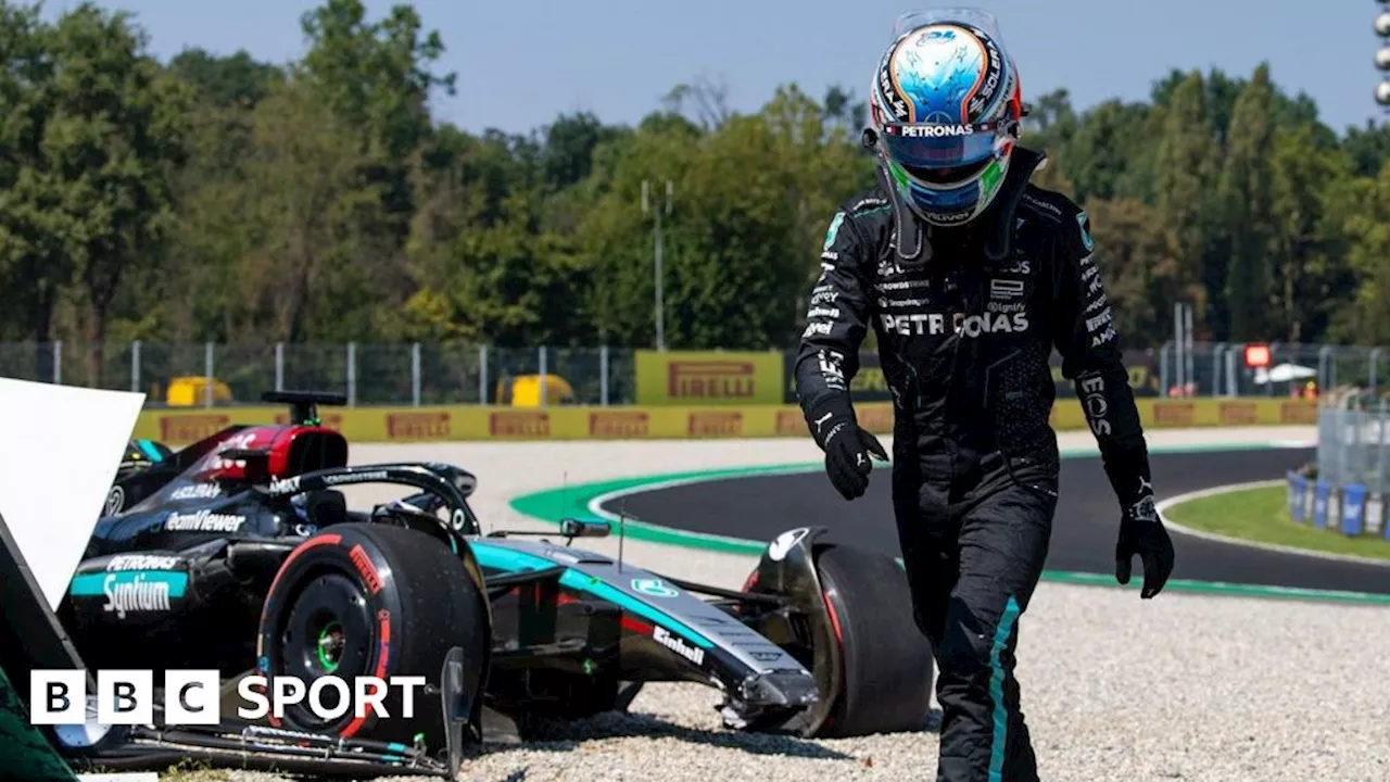 Italian Grand Prix: Lewis Hamilton sets pace after Andrea Kimi Antonelli crashes on Mercedes debut