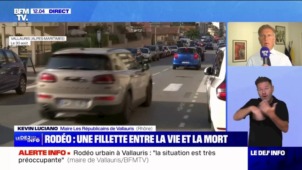 Fillette percutée lors d'un rodéo urbain: le maire de Vallauris, Kevin Luciano, s'exprime