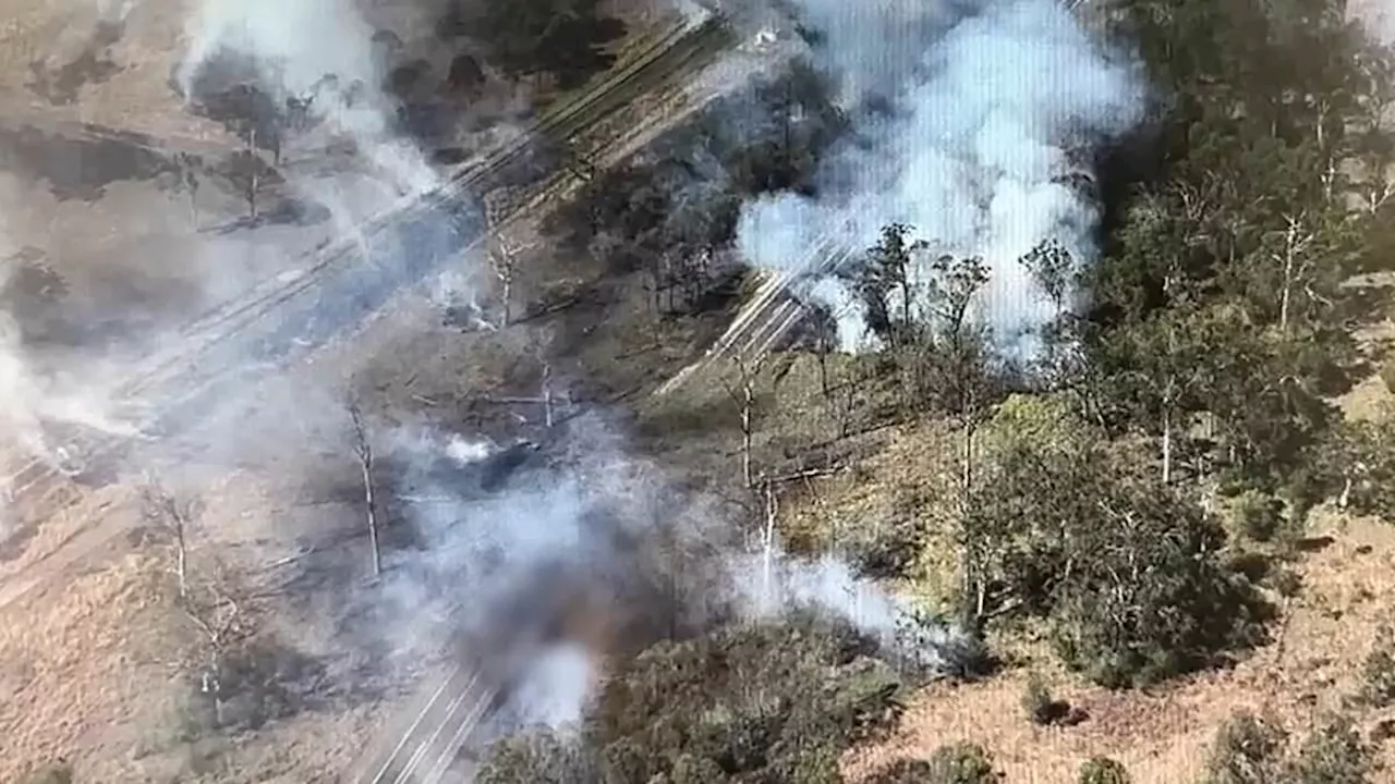 HUGE crater left after massive chemical explosion when ute hit truck