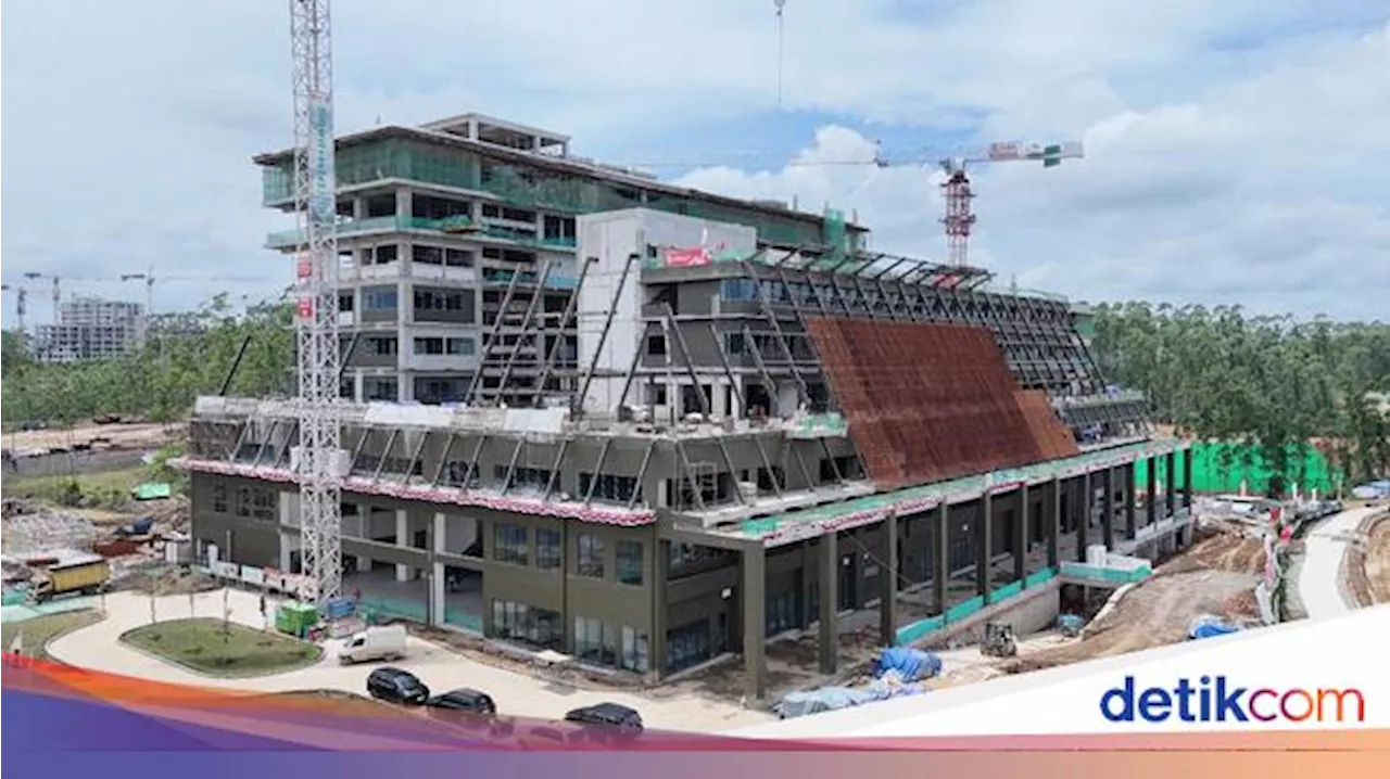 Potret Pembangunan Rumah Sakit Vertikal di IKN, Tengahnya Terbelah!