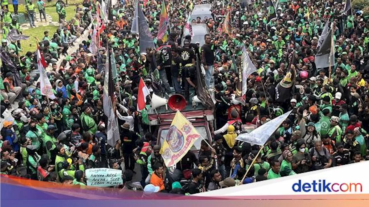 Fakta Demo Besar-besaran Driver Ojol: Sweeping Rekan-Keluhkan Operator