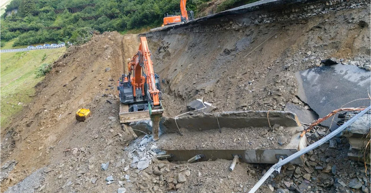 Erneut Mure bei Arlberg in Tirol abgegangen