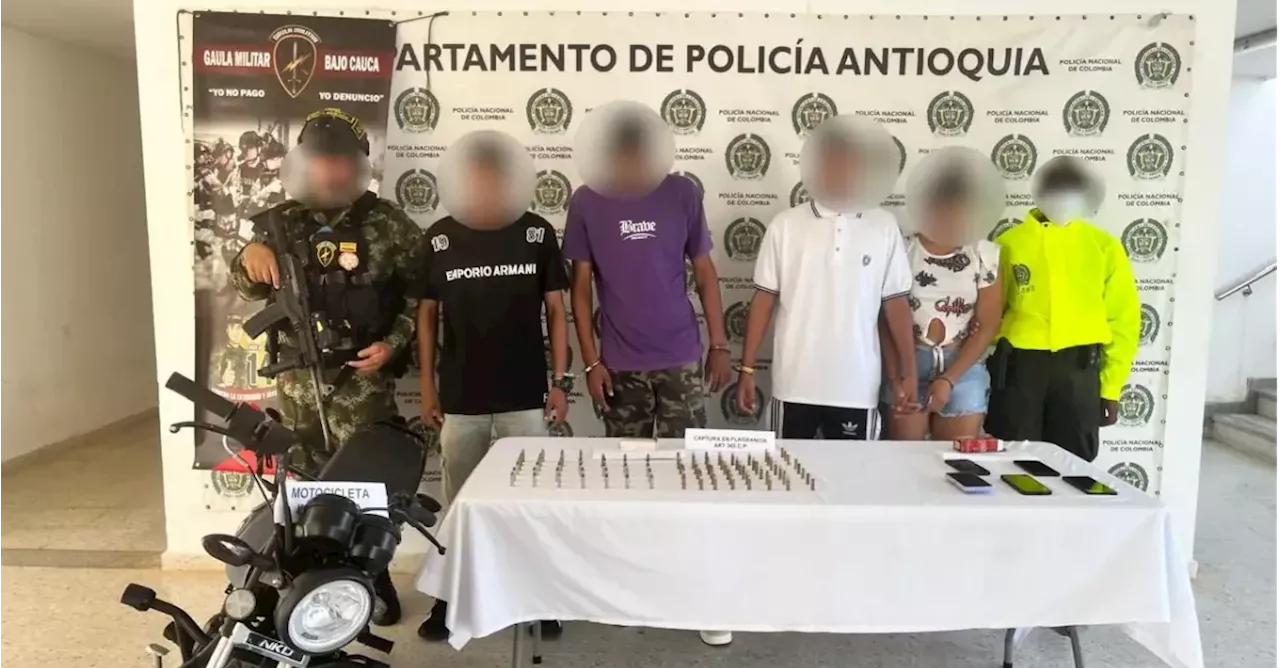 Cuatro presuntos integrantes del Clan del Golfo capturados en Caucasia intentaron fugarse