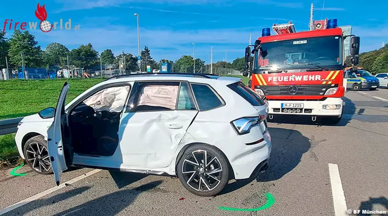 D: Verkehrsunfall mit vier Fahrzeugen und fünf Verletzten