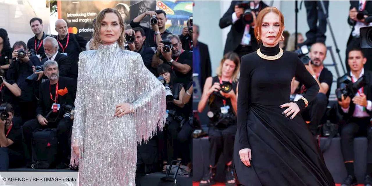 – Isabelle Huppert et ses 3 looks rock à la Mostra de Venise