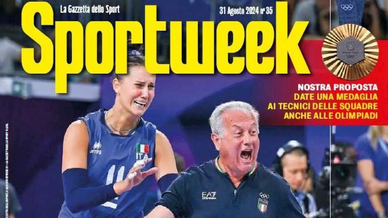 Su Sportweek i segreti e... le fake news di Velasco. Quanto pesa la fascia (da capitano) e Forlan il tennista