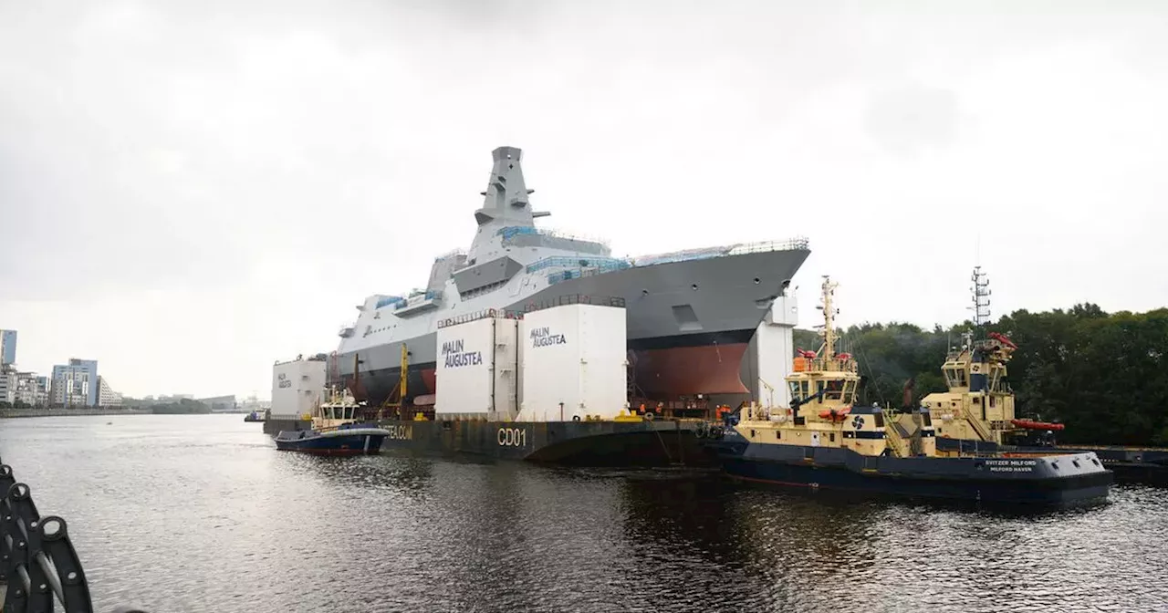 Navy frigate leaves historic Glasgow shipyard for first journey on River Clyde