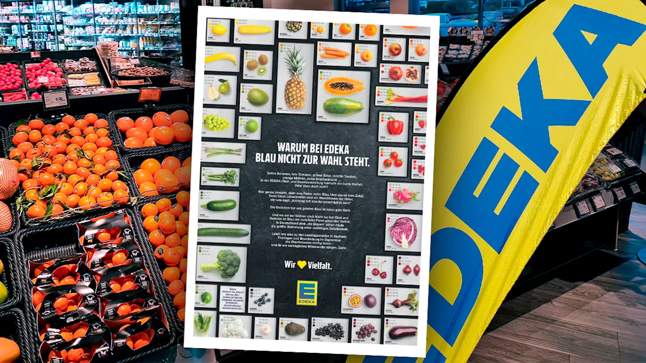 Supermarktkette wird politisch - Edeka warnt alle Kunden: 'Blau ist keine gute Wahl'