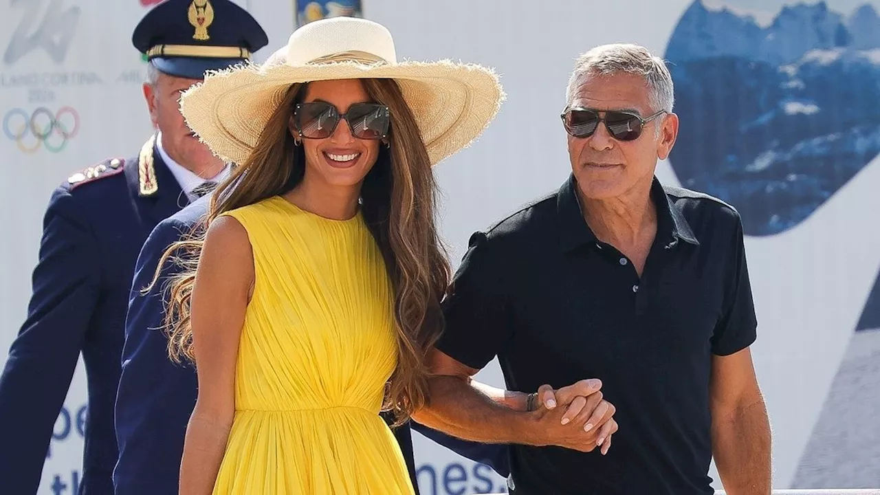 Amal Clooney Leans Into the 'Eurocore' Aesthetic In a Yellow Sundress at the Venice Film Festival