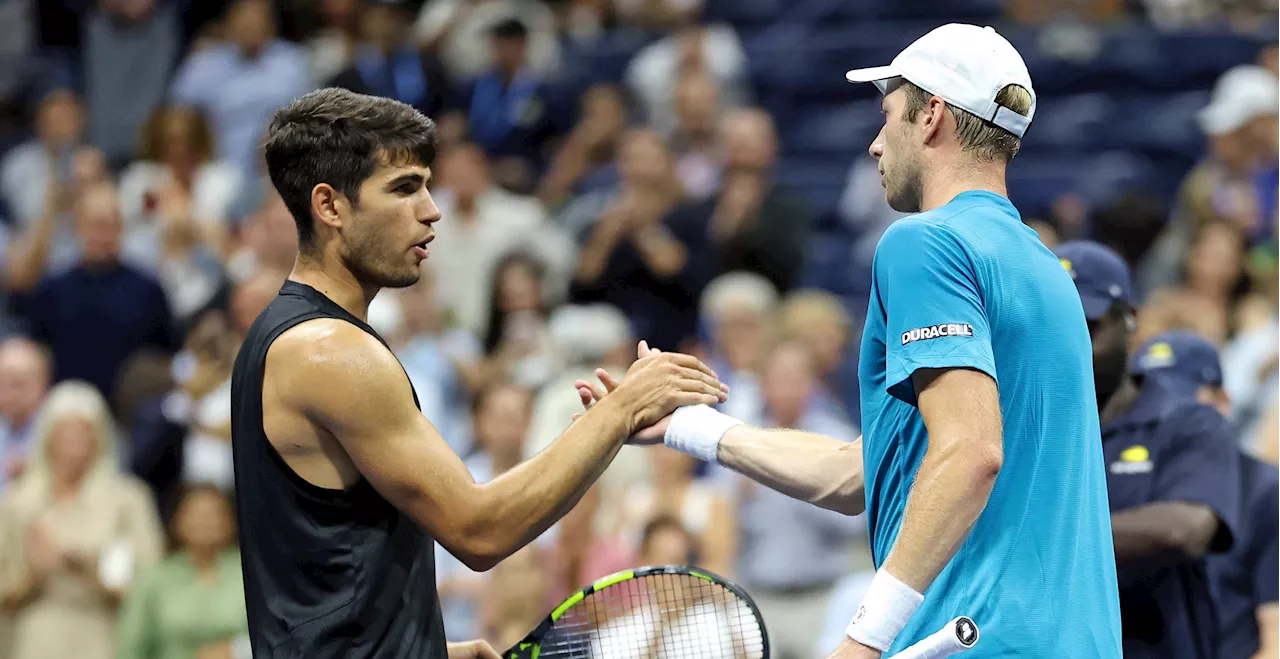 US Open: Carlos Alcaraz's 15-match Grand Slam win streak ends in loss to Botic van de Zandschulp