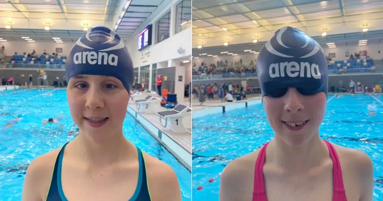 Visually impaired Northants twin sisters set British swimming records together