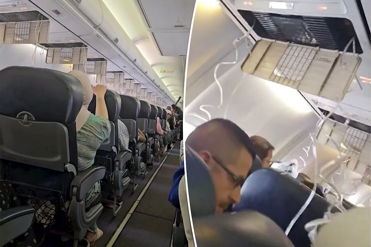 Boeing 737 passengers panic as oxygen masks accidentally deploy midair