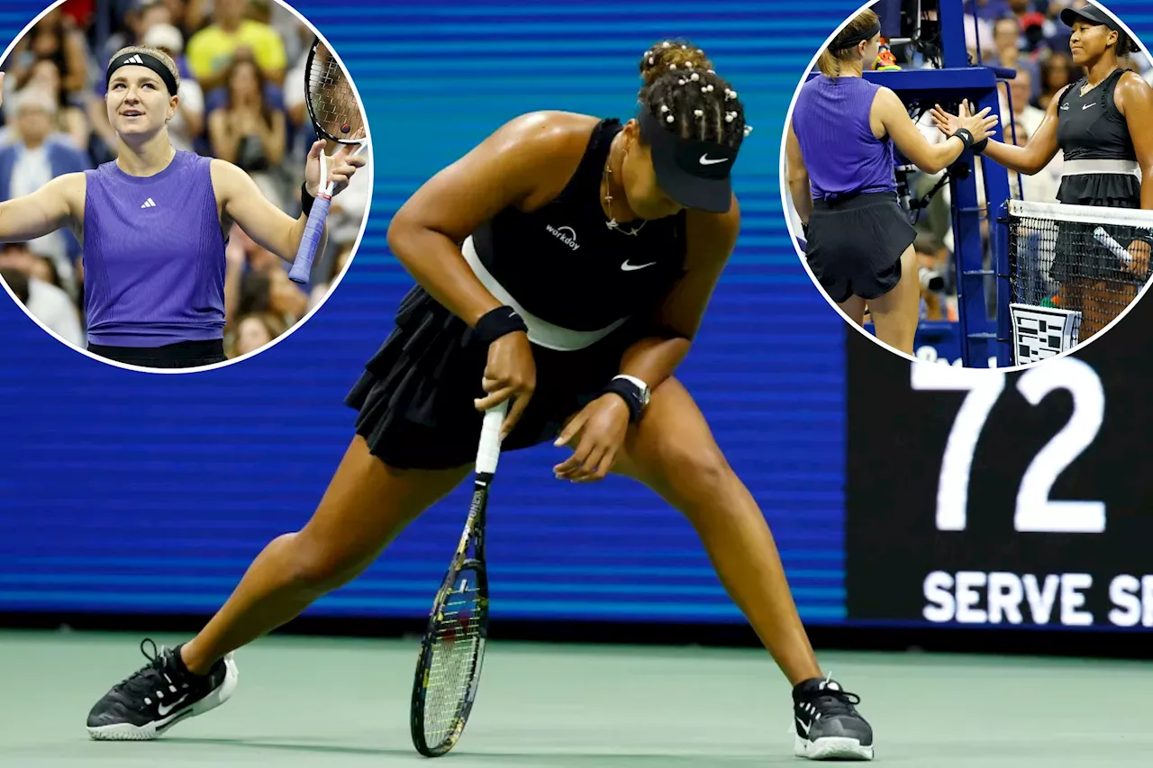 Naomi Osaka crashes out of US Open with second-round loss to Karolina Muchova