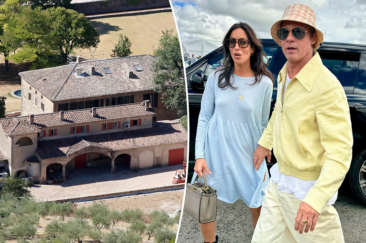  Brad Pitt and girlfriend Ines de Ramon spending time this summer at his French chateau, Miraval