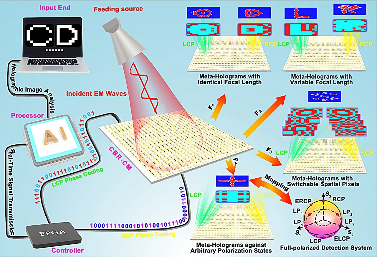 Complete-basis-reprogrammable coding metasurface for generating dynamically-controlled holograms