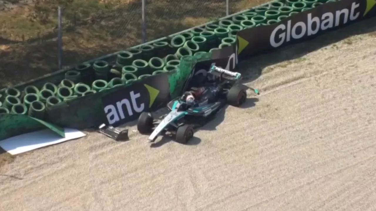 Durísimo accidente de Andrea Kimi Antonelli en su debut en Fórmula 1 con Mercedes