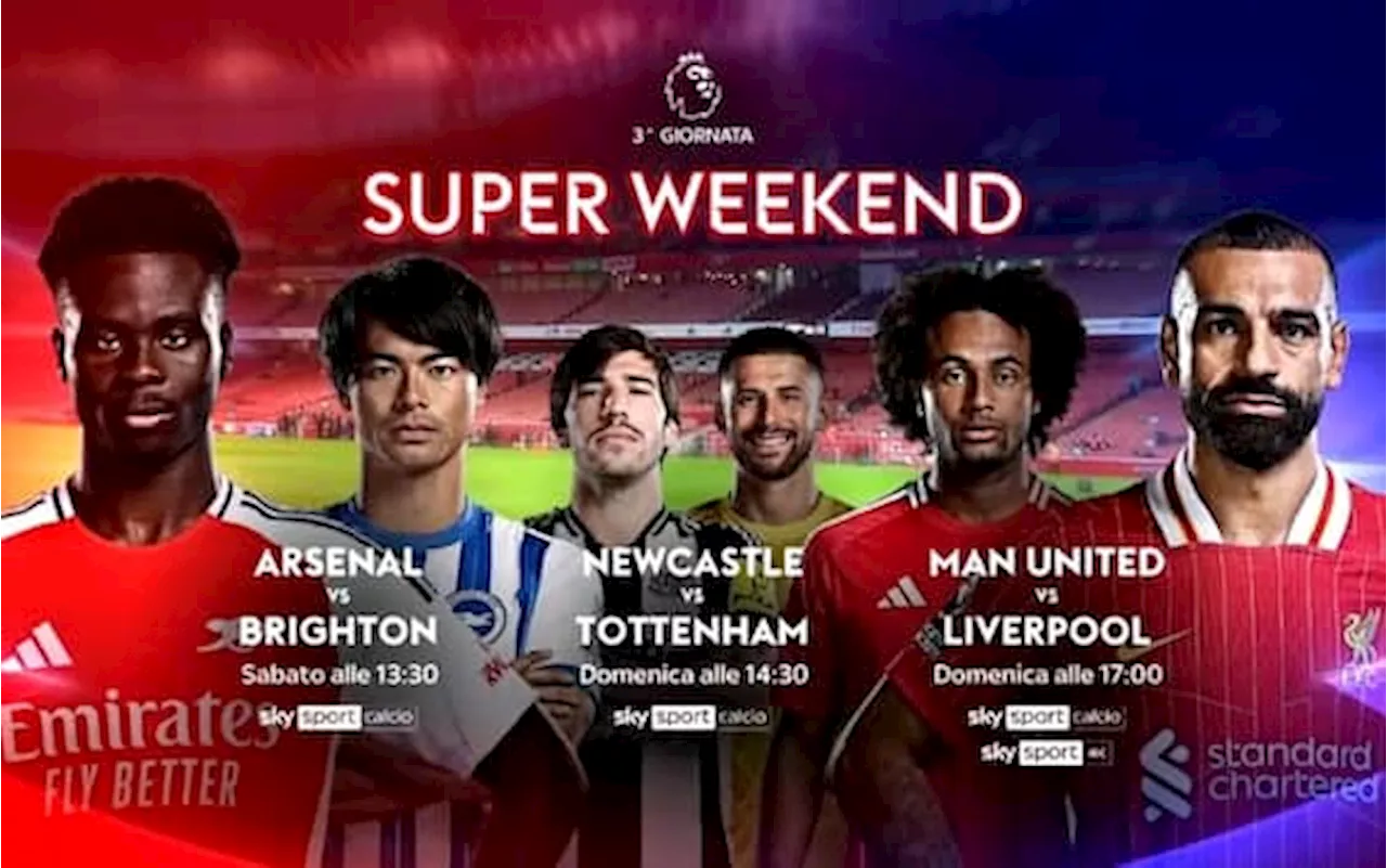 Premier League e Bundesliga: tutte le gare del weekend su Sky e NOW