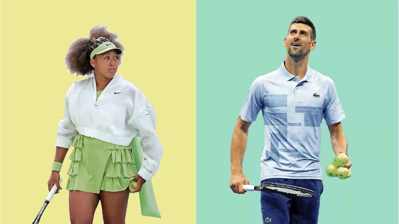 Tennismode: Naomi Osaka und Novak Djokovic