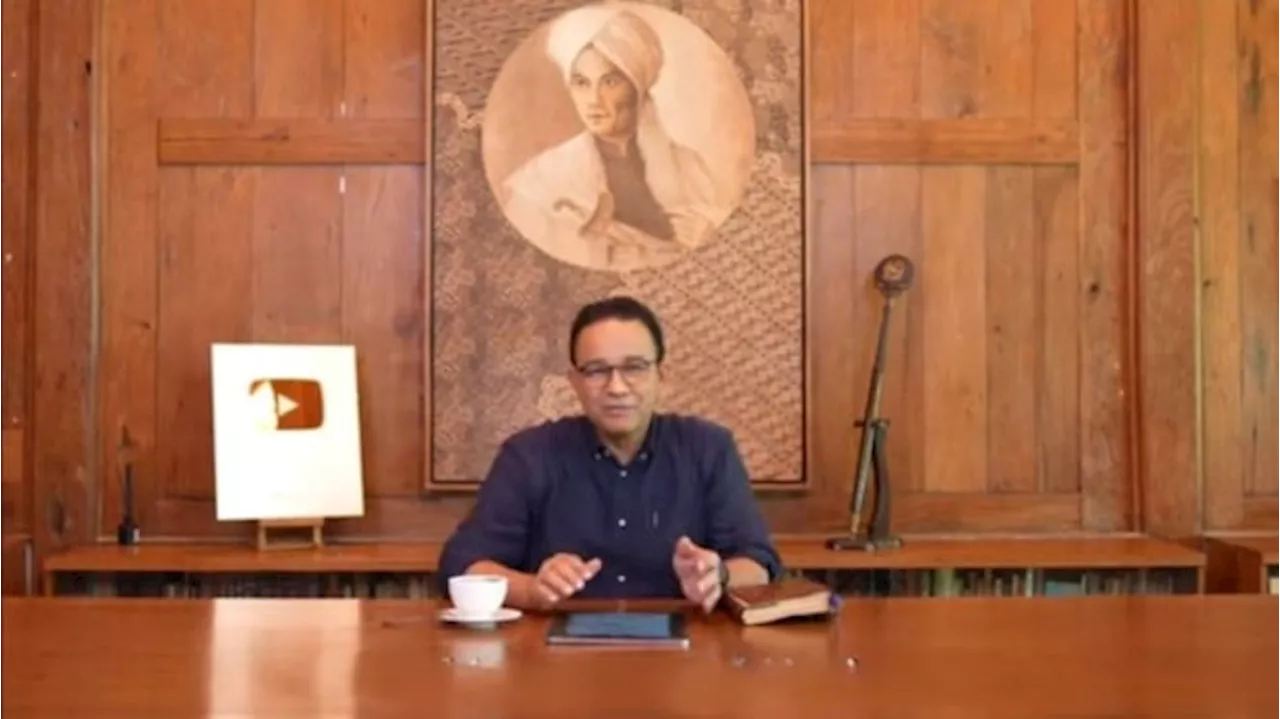 Anies Beberkan Alasan Ngonten dengan Latar Video Lukisan Diponegoro dan Tongkat