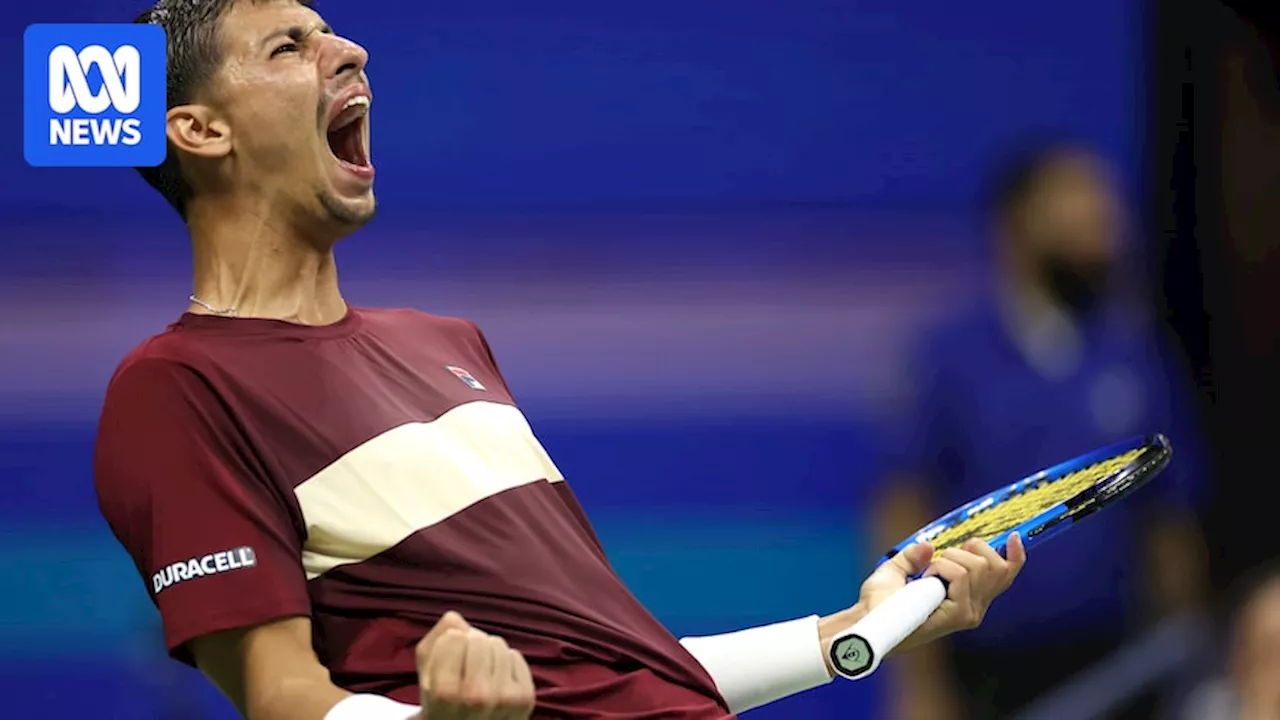 Alexei Popyrin downs Novak Djokovic at US Open as young Aussie soars to new heights