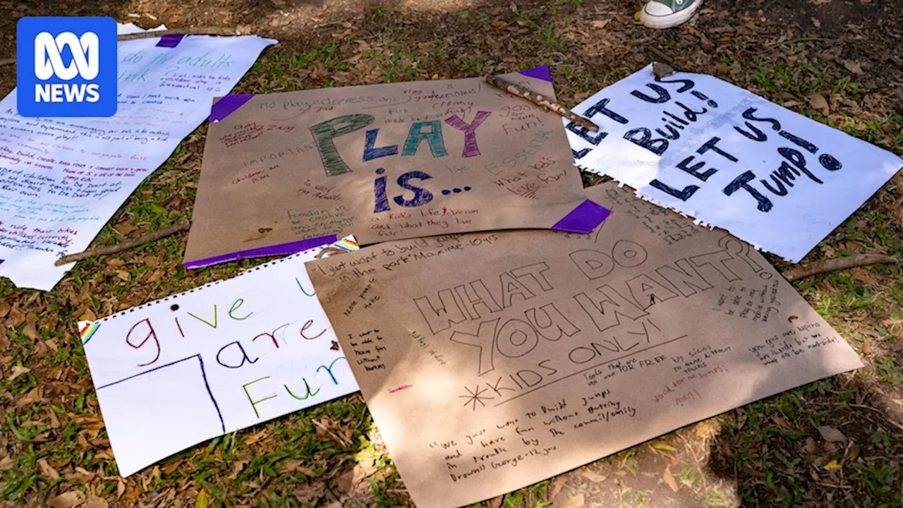 Parents form so-called Play Army after council destroys child bike jumps at Bulimba's Johnston Park