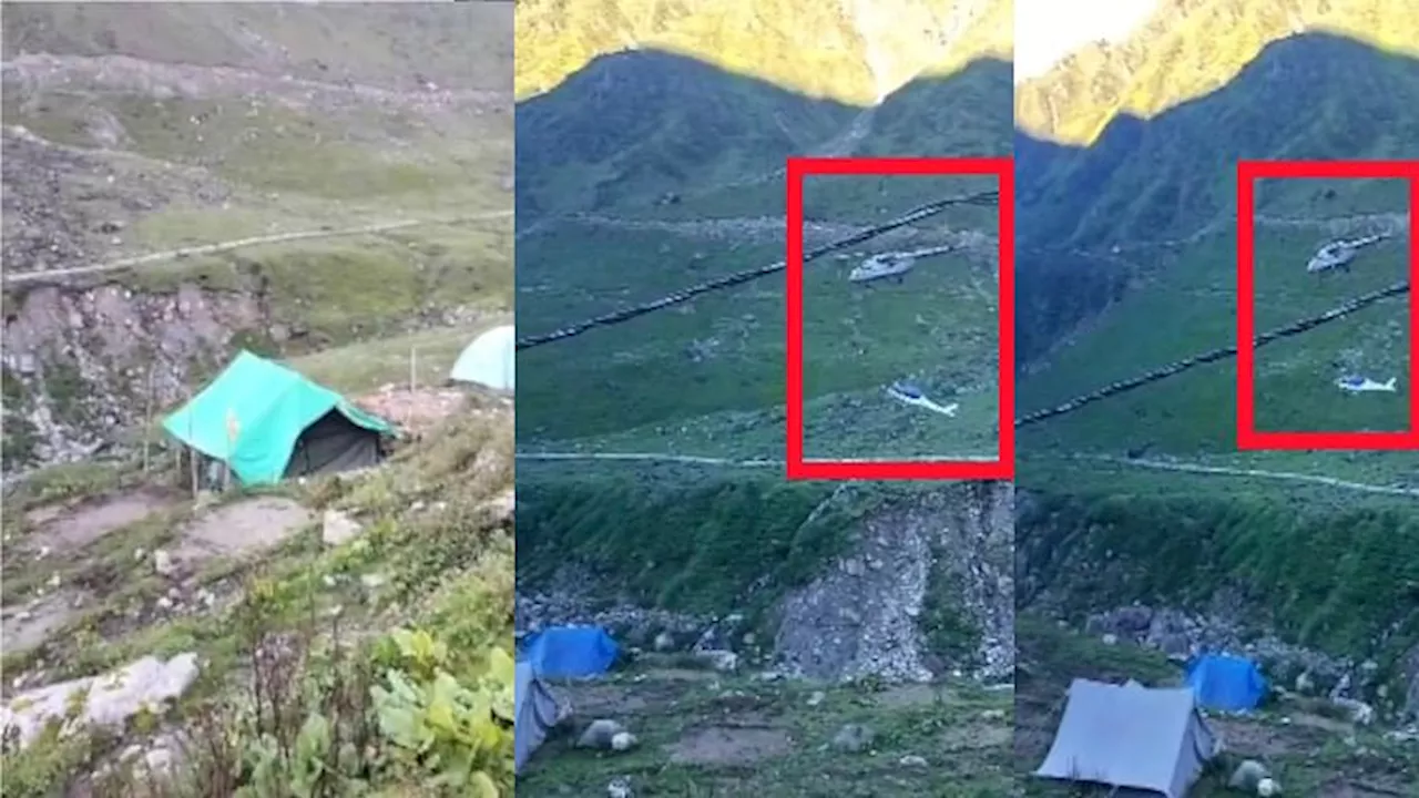 Kedarnath: MI-17 से छिटककर नदी में गिरा क्षतिग्रस्त क्रिस्टल हेलिकॉप्टर, थारू कैंप के पास हादसा; देखें वीडियो