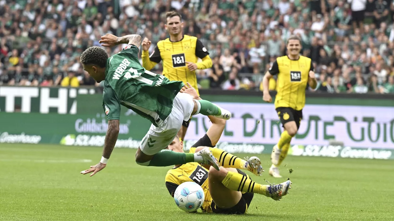 Dortmund drops points in 0-0 draw at Bremen after a red card for Nico Schlotterbeck