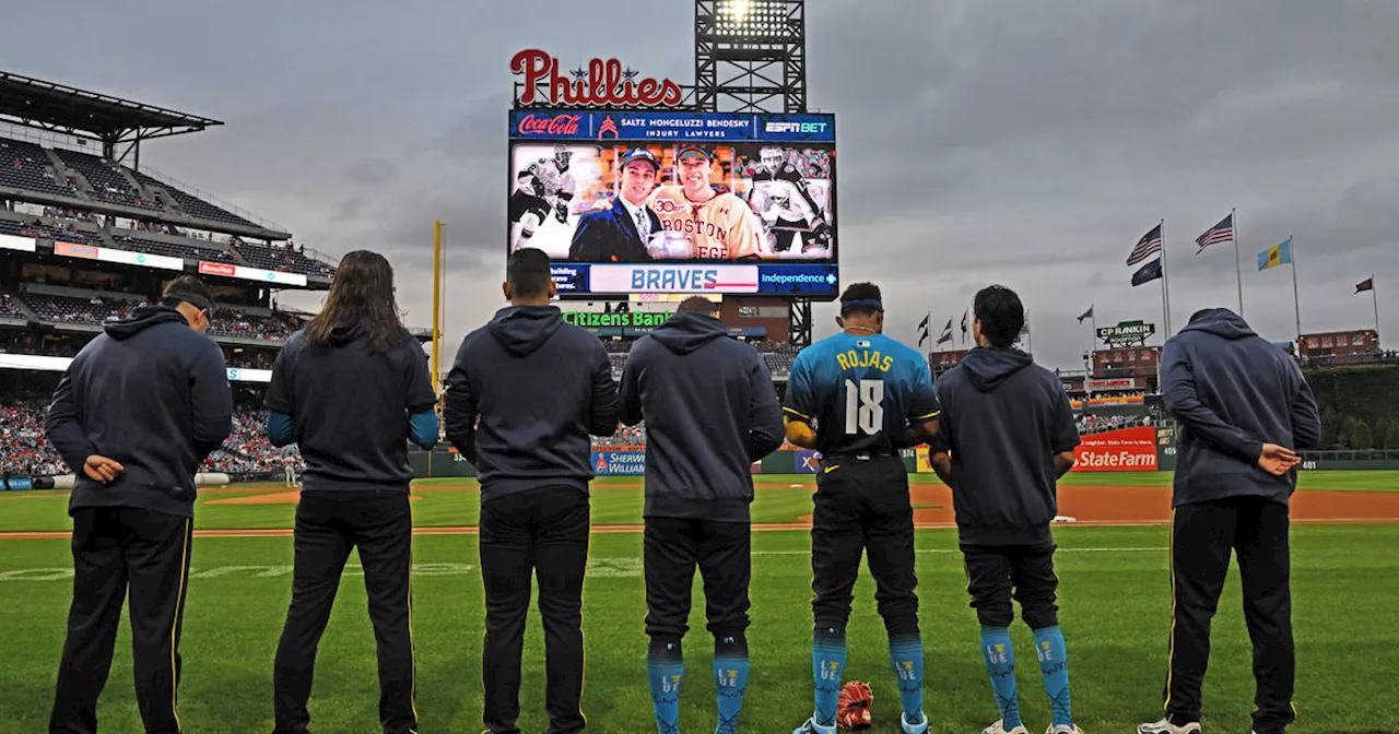 Johnny and Matthew Gaudreau mourned on field at Phillies game and around MLB after hockey world's sudden loss