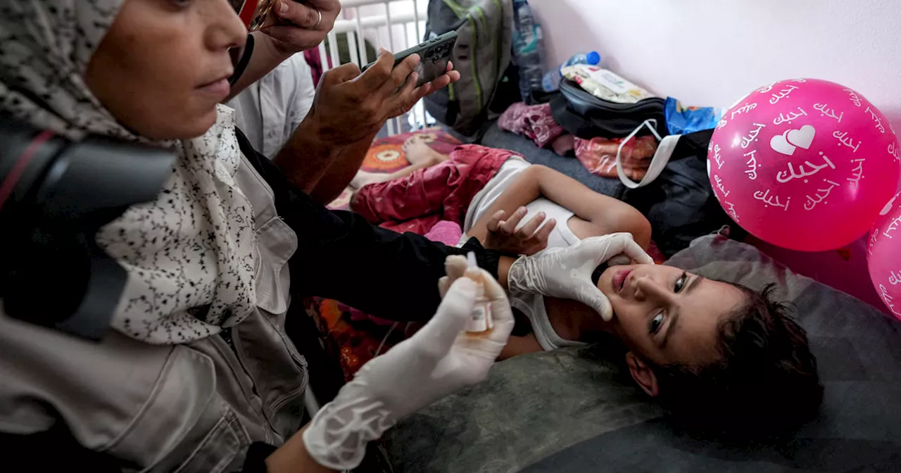 Polio vaccine campaign begins early in Gaza as strikes continue