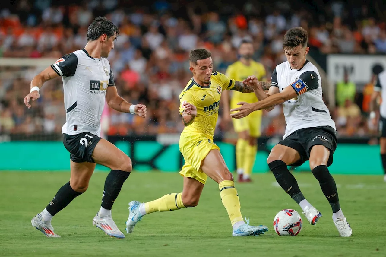 El Valencia tarda cuatro jornadas en dar señales de vida y empata ante el Villarreal