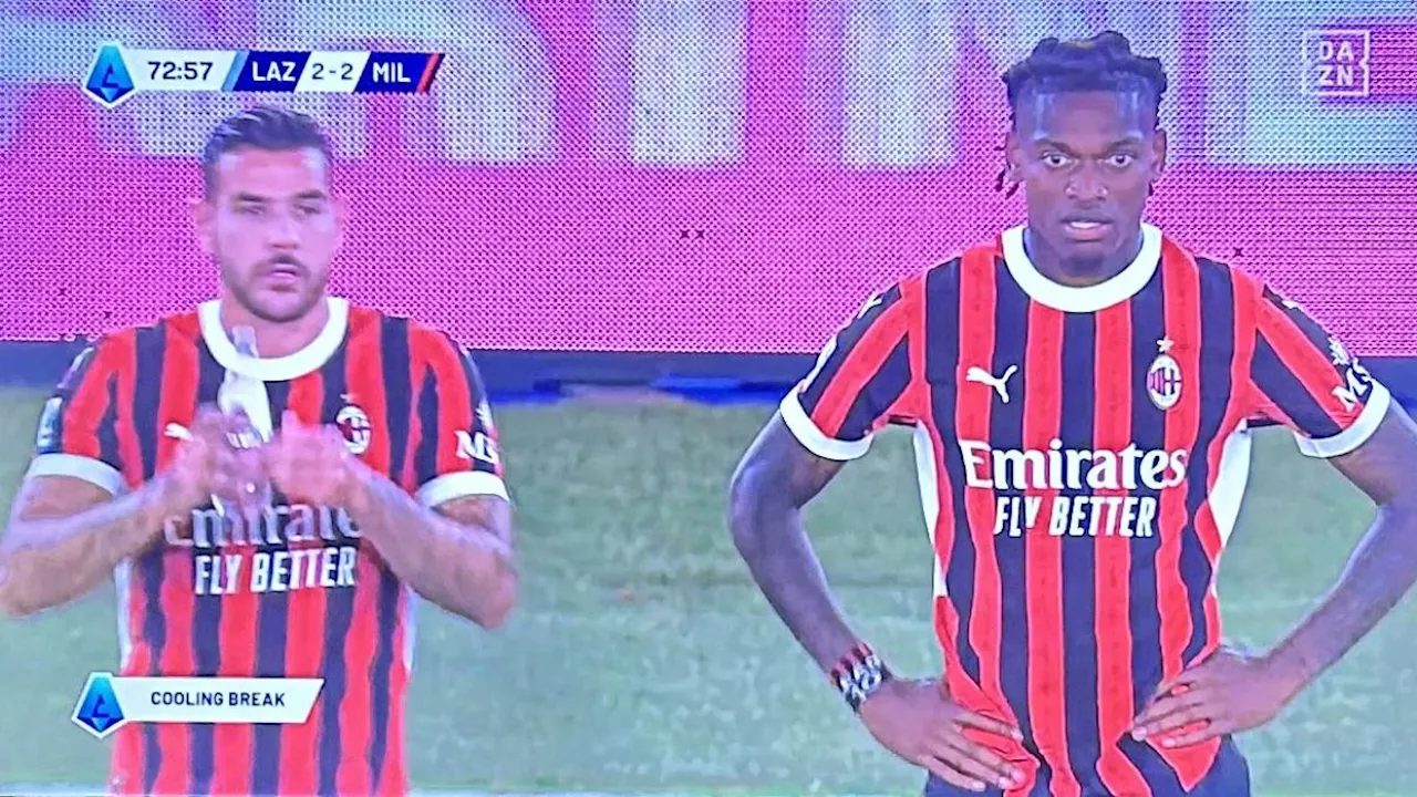 Milan, la ribellione di Leao e Theo: entrano ma non partecipano al cooling break