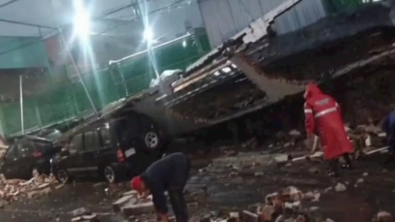 VIDEO: Momento exacto en que cae un árbol por fuertes lluvias en Naucalpan