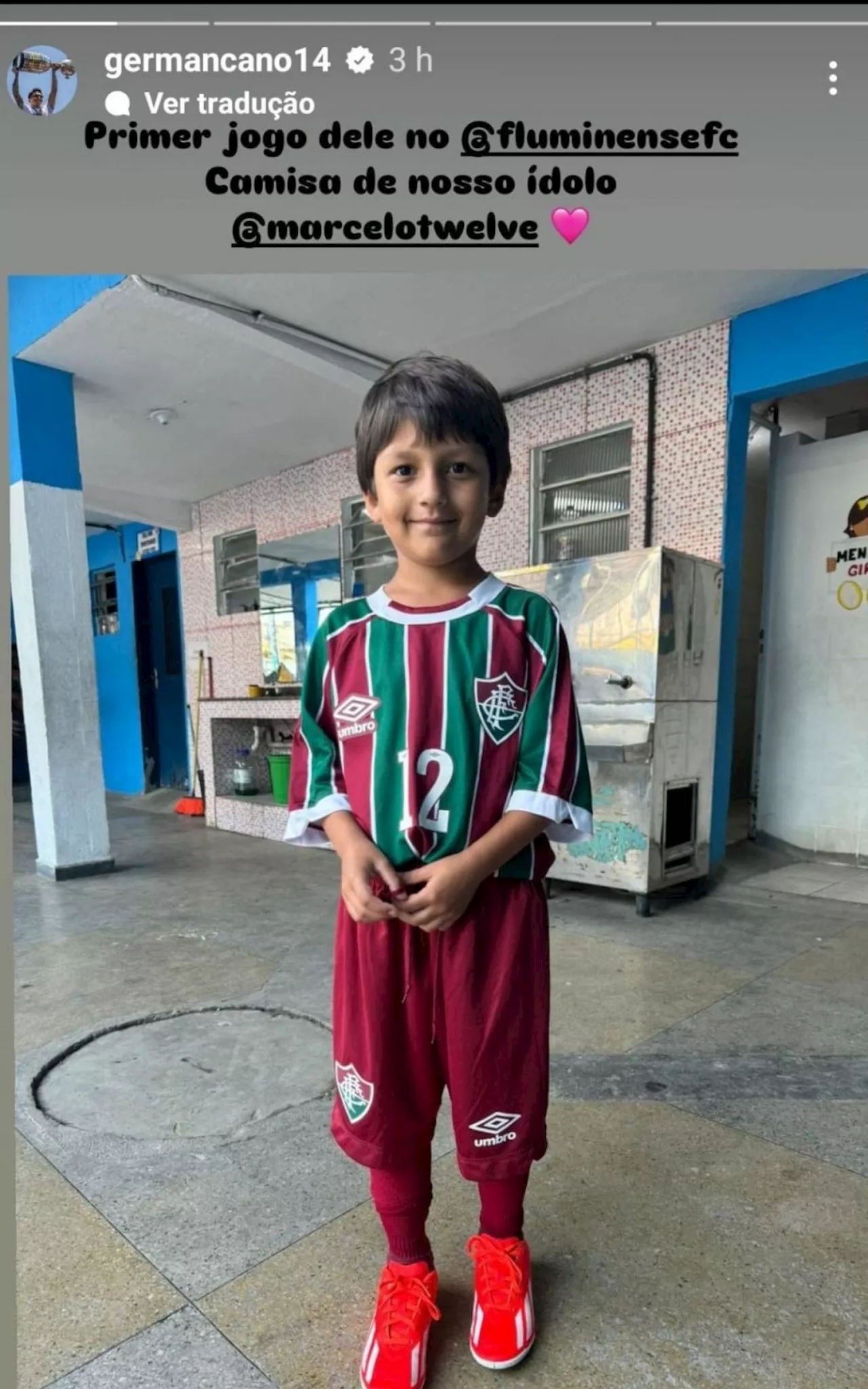 Filho de Germán Cano faz gol em estreia pelo Fluminense no futsal