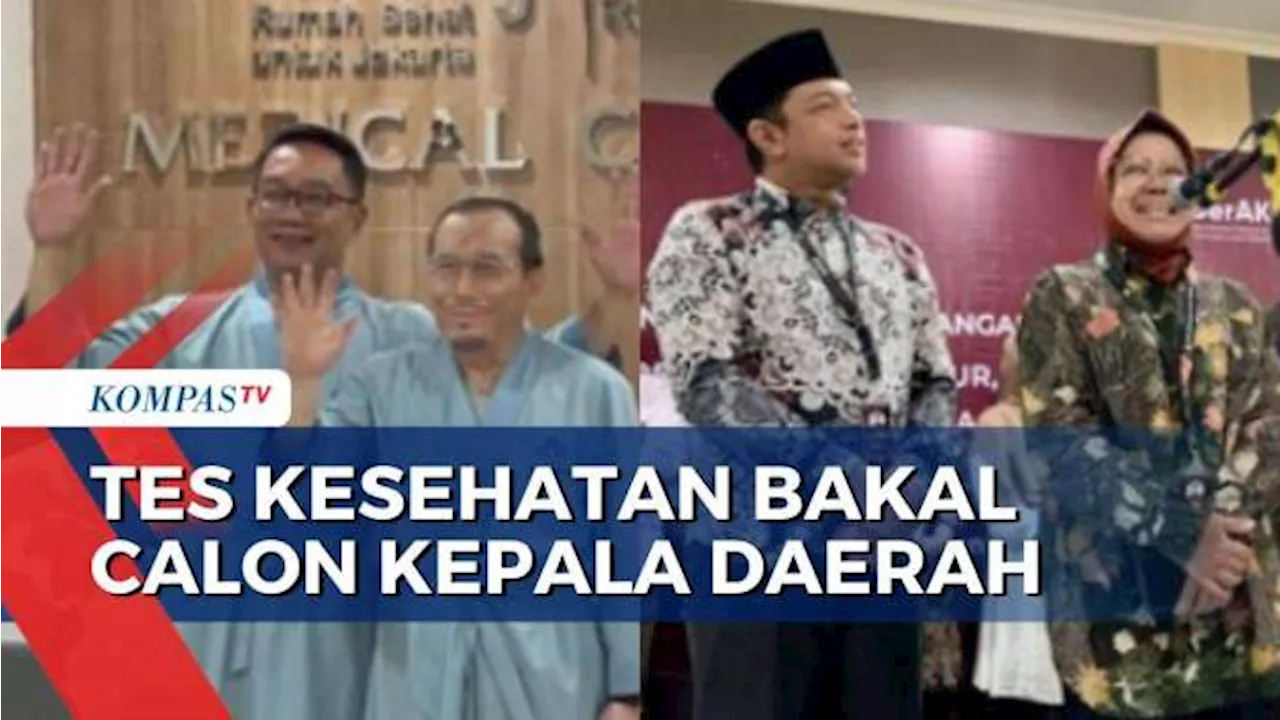 Ridwan Kamil-Suswono, Jeje-Ronal hingga Risma-Gus Hans Jalani Tes Kesehatan