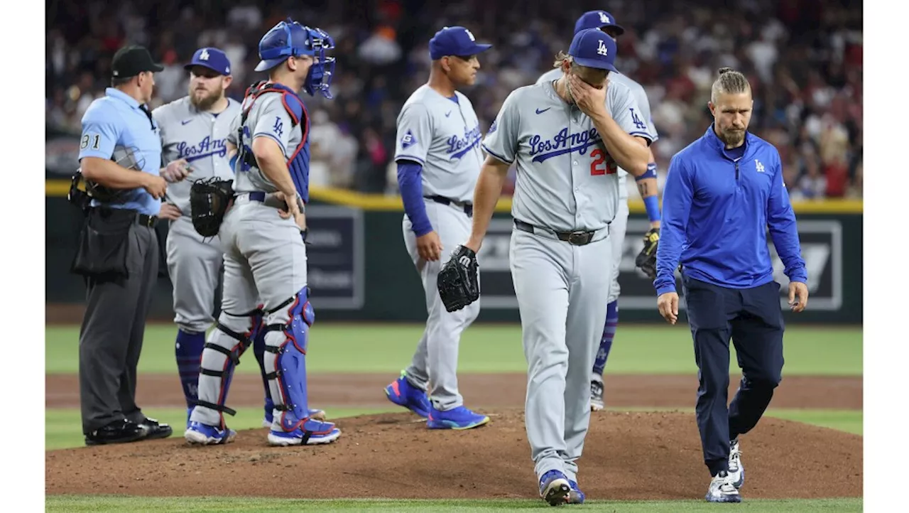 Dodgers’ Clayton Kershaw exits early against Diamondbacks with toe pain